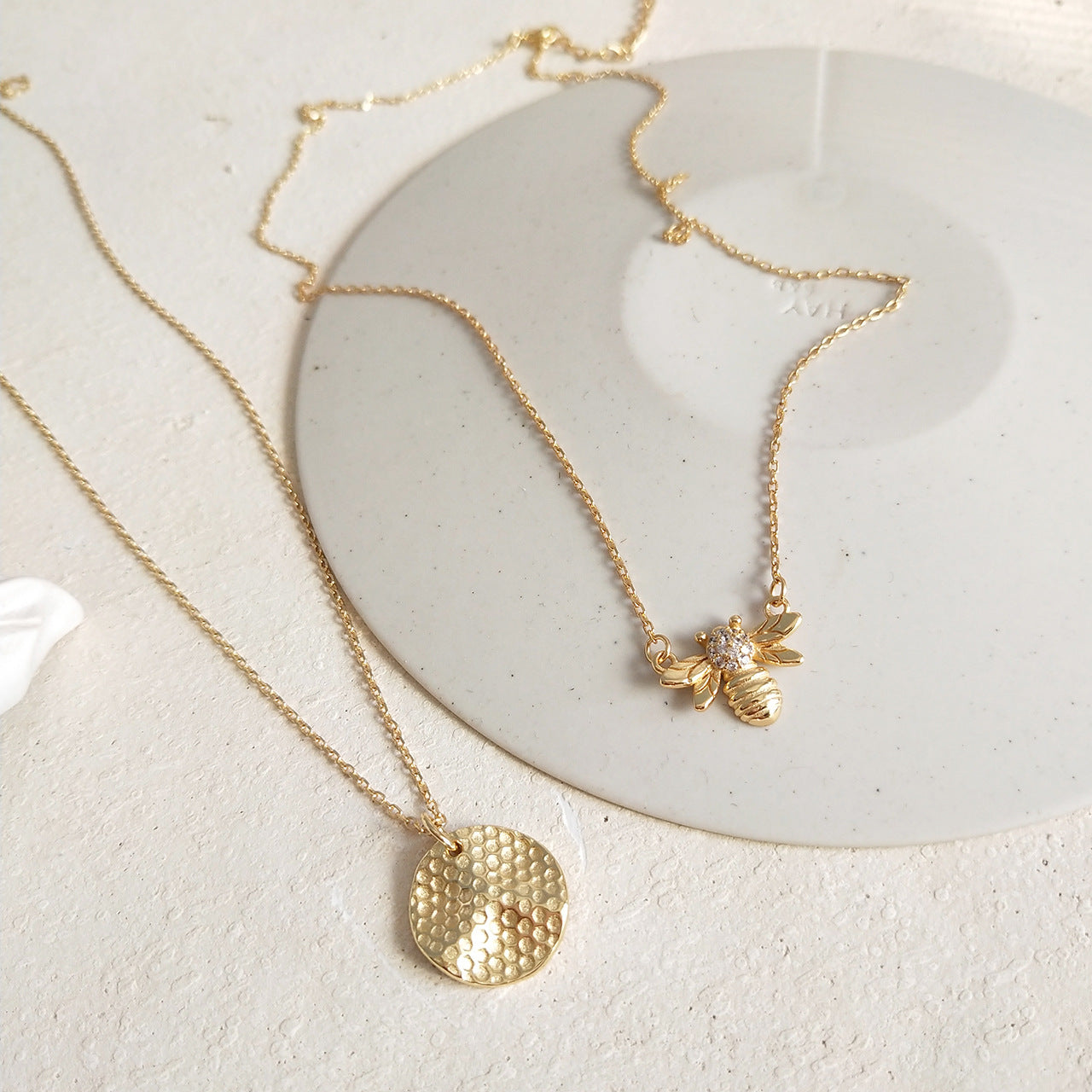 Honeycomb & Bee Necklace