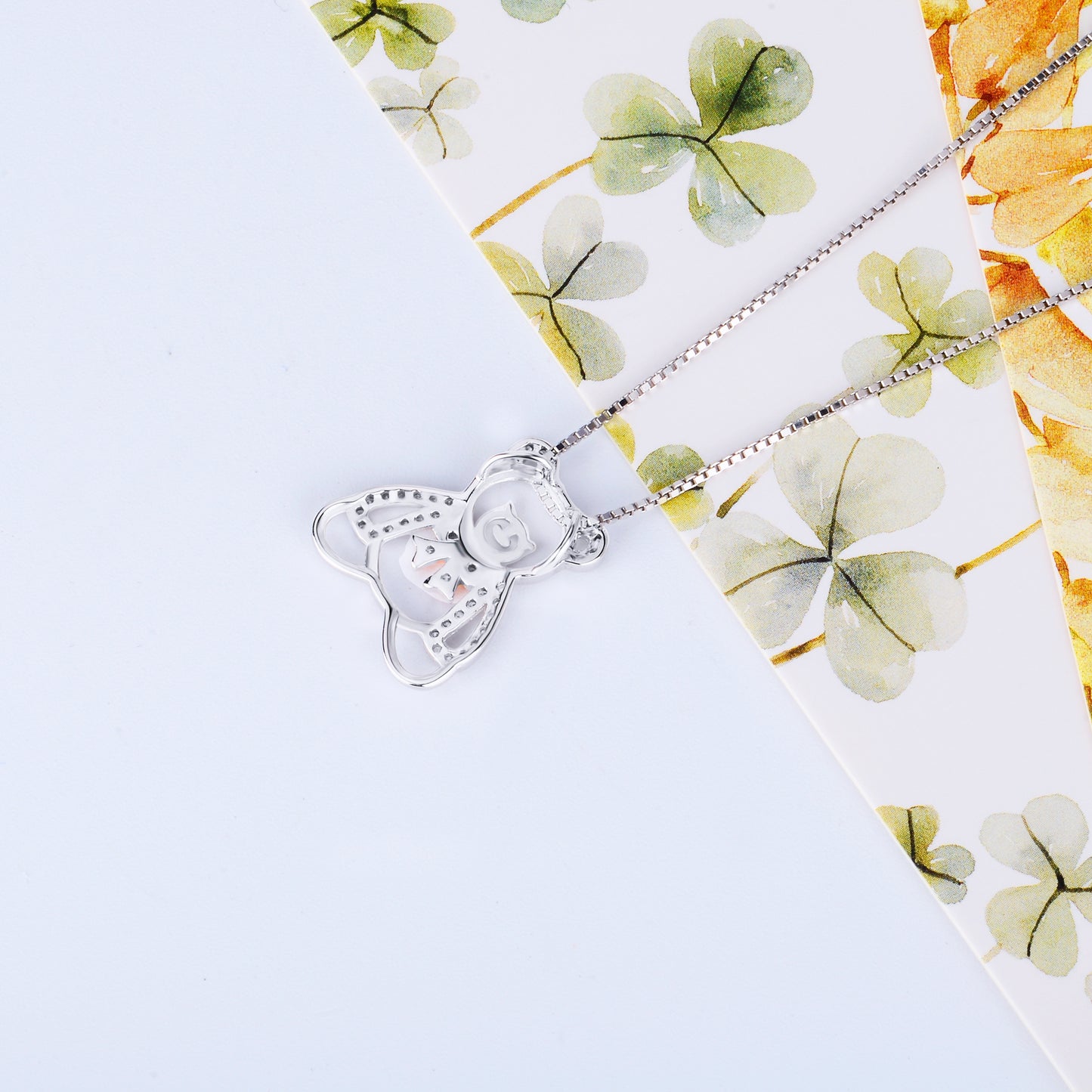 Hollow Out Bear Necklace