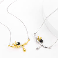 Bee and Dripping Honey Necklace
