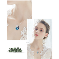 Cute Blue Owl Pendant Necklace