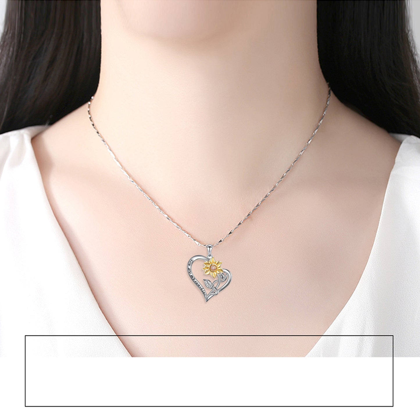 Sunflower Heart Necklace