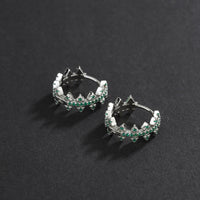 Green Crown Earring