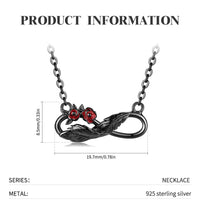 Dark Wind Rose Feather Necklace