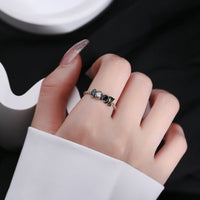 Twisted Rope Irregular Inlaid Ring