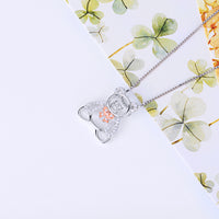 Hollow Out Bear Necklace