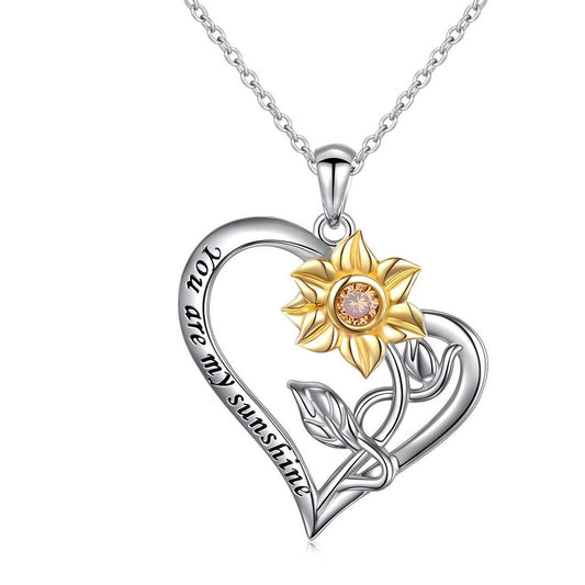 Sunflower Heart Necklace