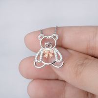 Hollow Out Bear Necklace