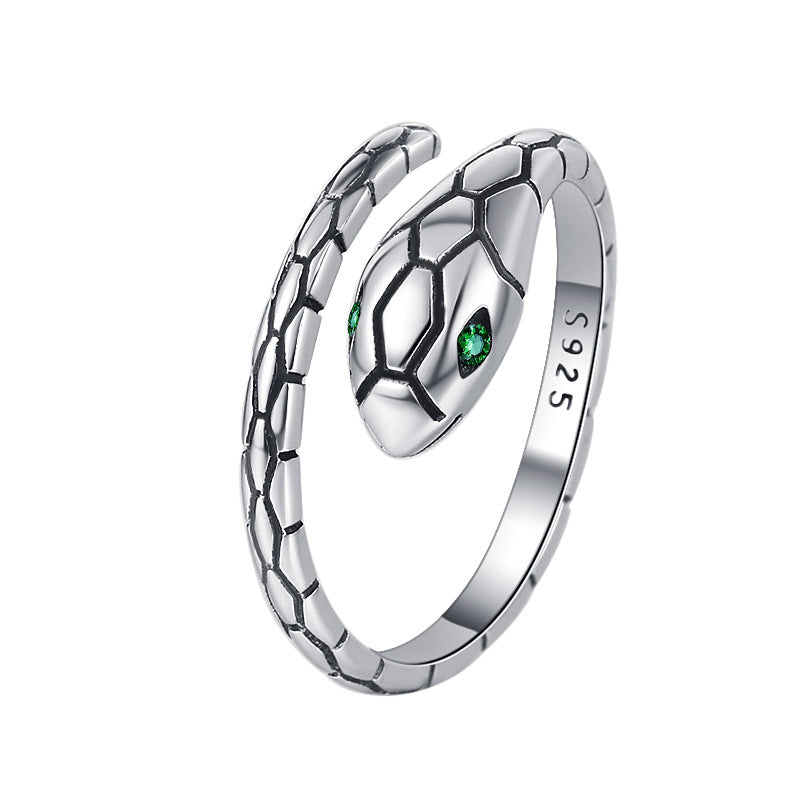 Green Eye Snake Ring