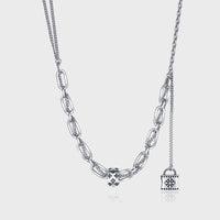 Lock Tassel Chain Reworked Necklace