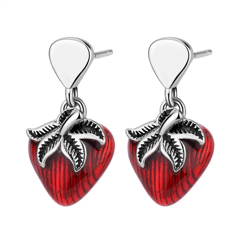 Simple Drip Strawberry Earring