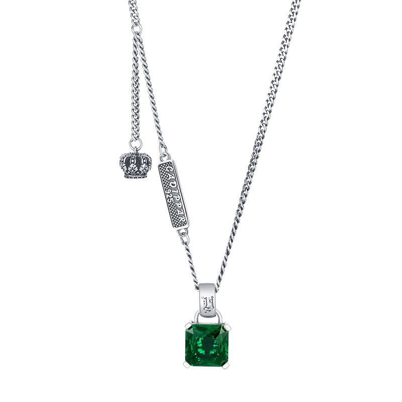 Royal Emerald Crown Necklace