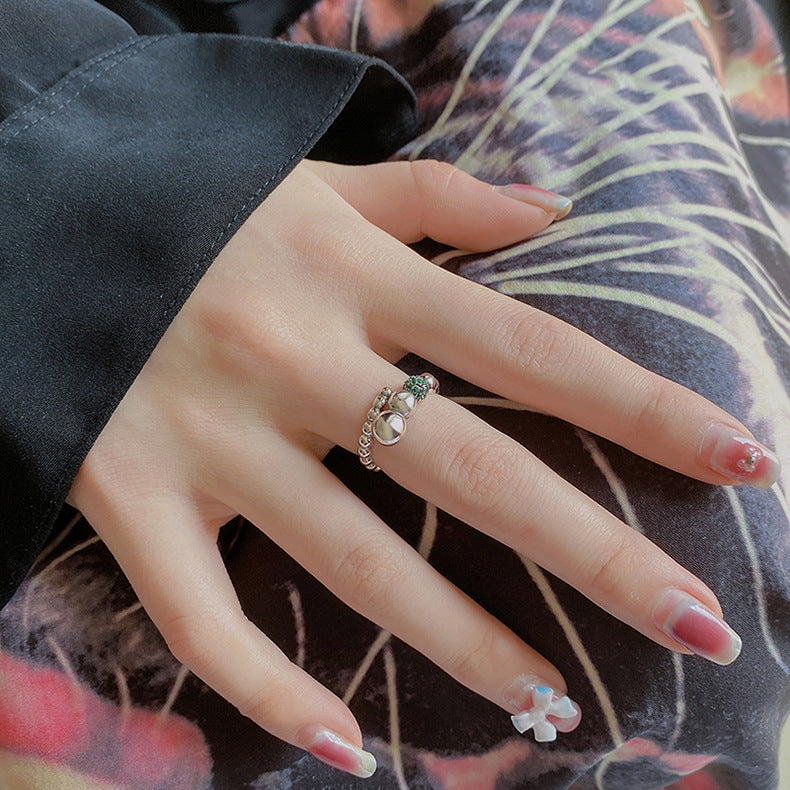 Beaded Snowball Ring