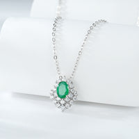 Emerald Luminous Leaf Necklace