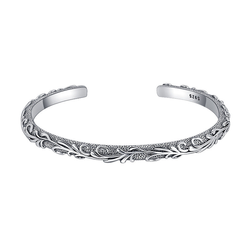 Carved Grass Bracelet