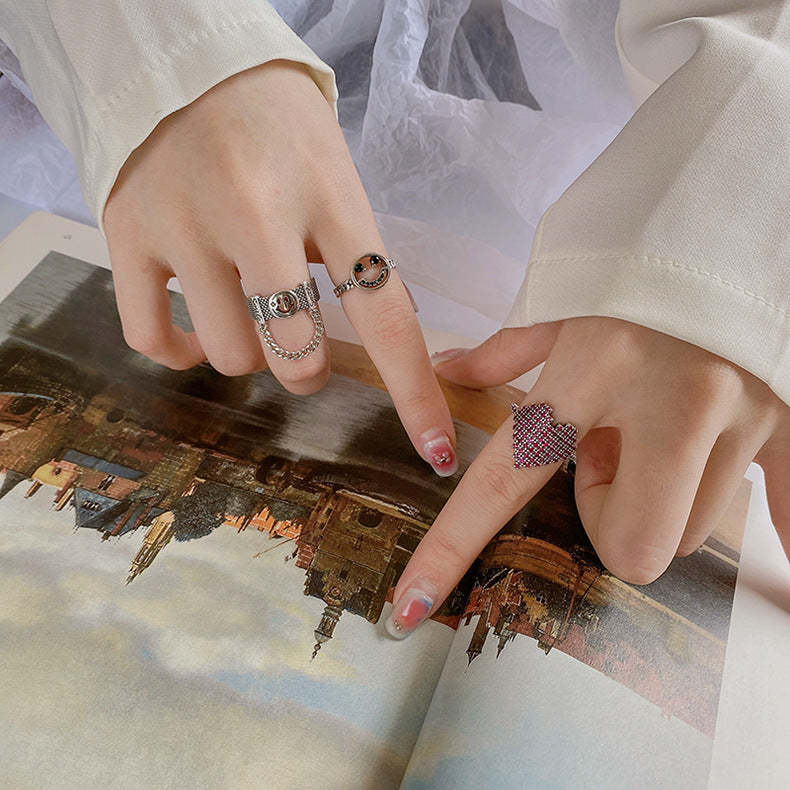 Inlaid Love Heart Ring