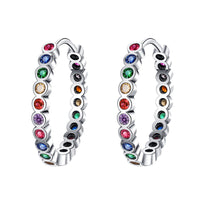 Large Circle Colorful Earrings