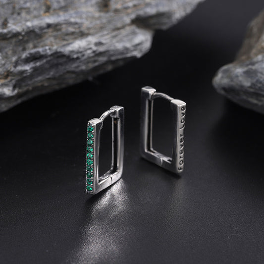 Geometric Square Diamond Earrings