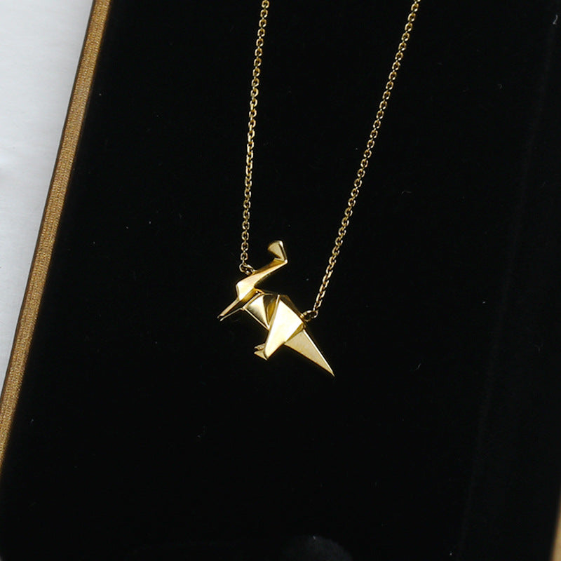 Origami Dinosaur Necklace