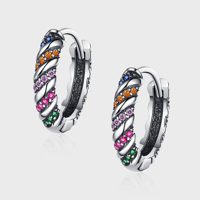 Multi-Color Striped Earrings