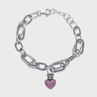 Chain with Vintage Crown Love Bracelet
