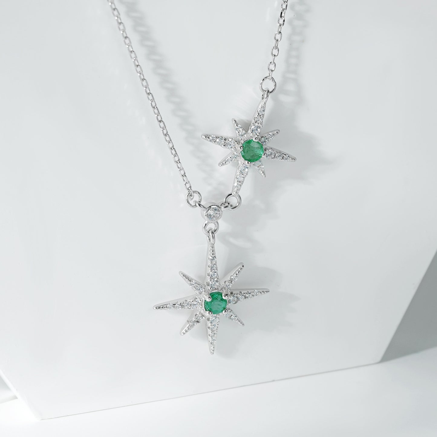 Stellar Emerald Sparkle Necklace