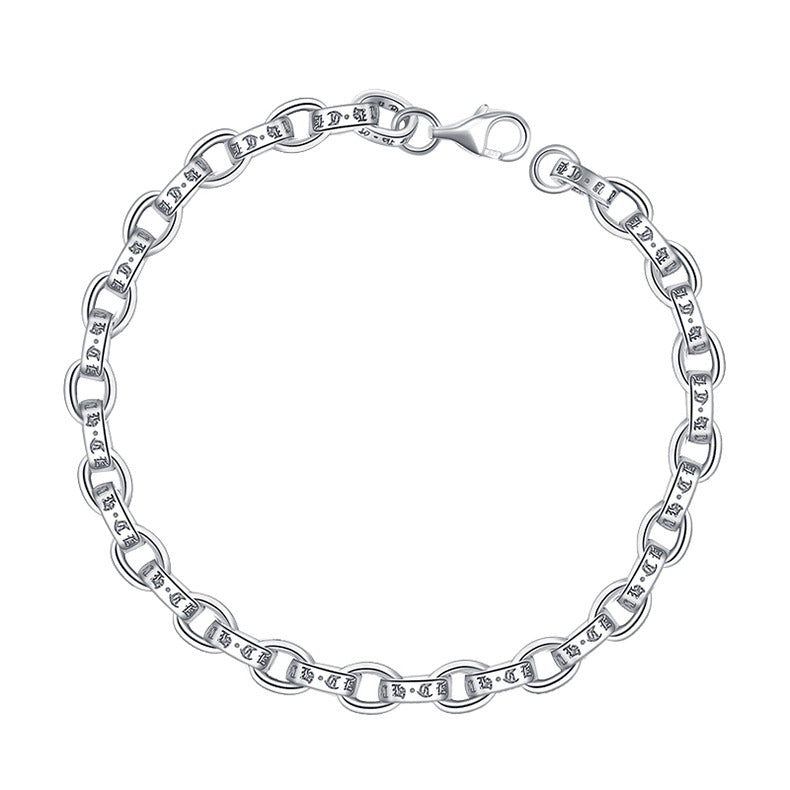 Anchor Letter Cross Bracelet