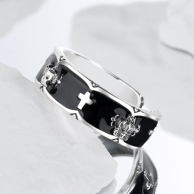 Black Iris Crown Ring