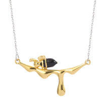 Bee and Dripping Honey Necklace