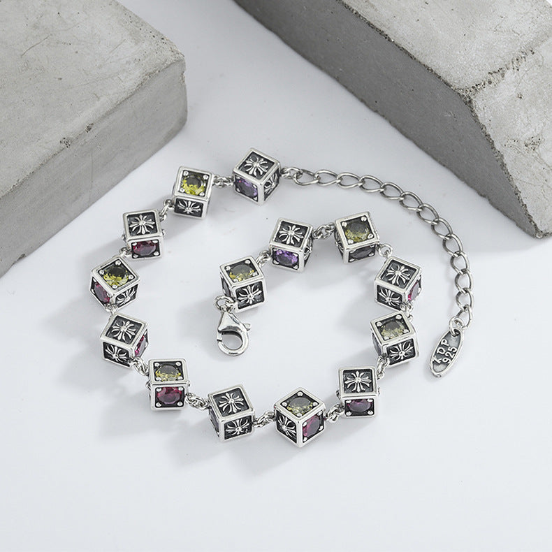 Square Cross Rainbow Bracelet