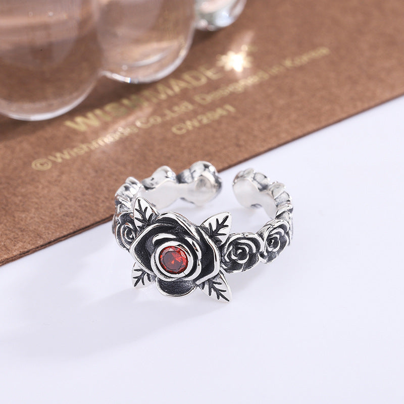 Red Rose Thorn Ring