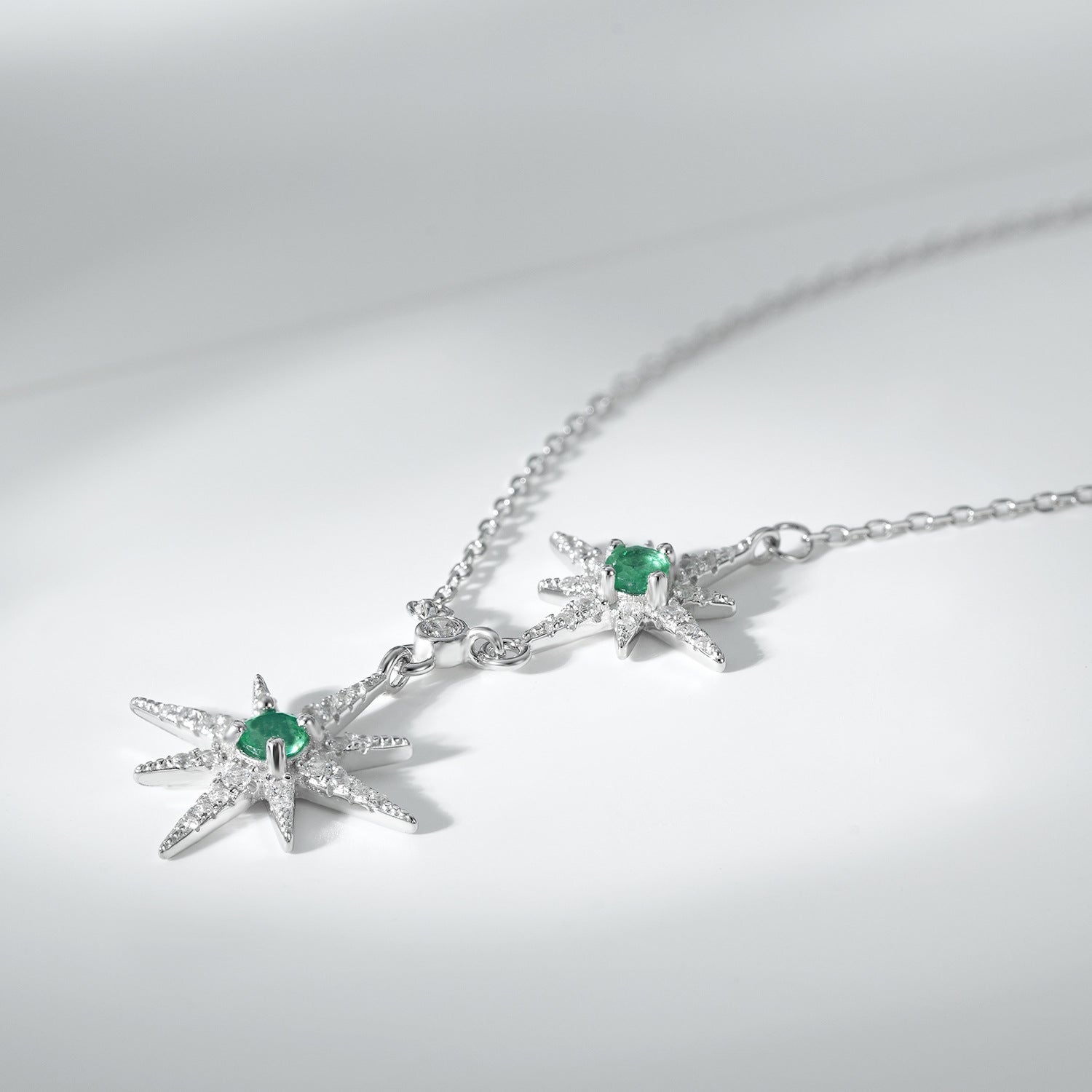 Stellar Emerald Sparkle Necklace