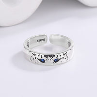 Snow Leopard Blue Eyes Ring