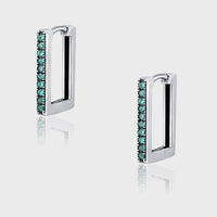 Geometric Square Diamond Earrings