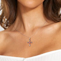 Thorn Rose Cross Necklace