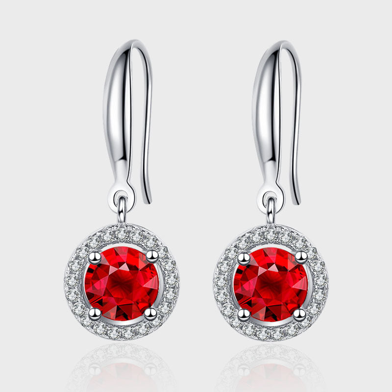 Pomegranate Red Earrings
