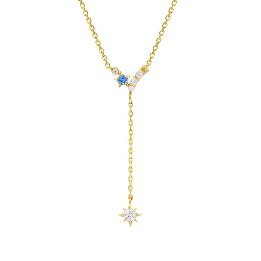 Five-pointed Star Y-shaped Tassel Necklace