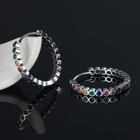 Large Circle Colorful Earrings