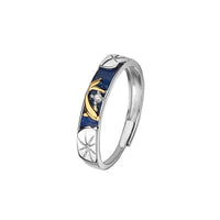 Lotus Pond Moonlight Couple Ring