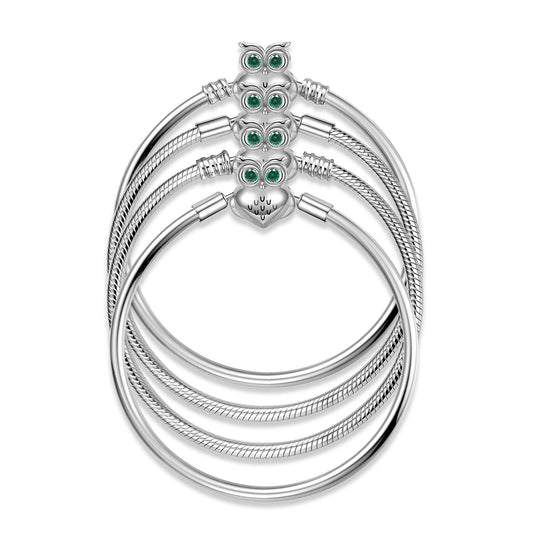 Snake Bone Owl Bracelet