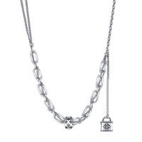 Lock Tassel Chain Reworked Necklace