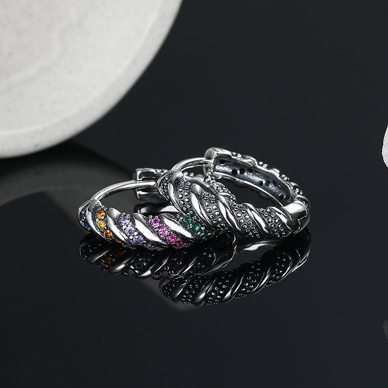 Multi-Color Striped Earrings