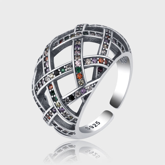 Vintage Mesh Multilayer Ring