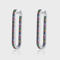 Vintage Inlaid Rectangular Earrings