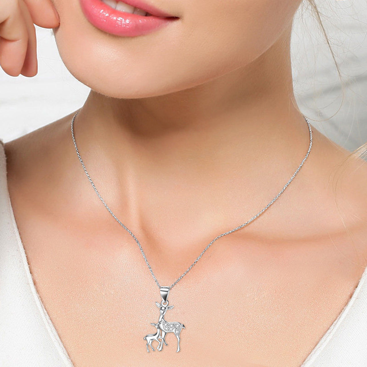 Doe and Fawn Necklace