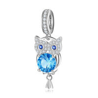 Blue Owl Bead Pendant