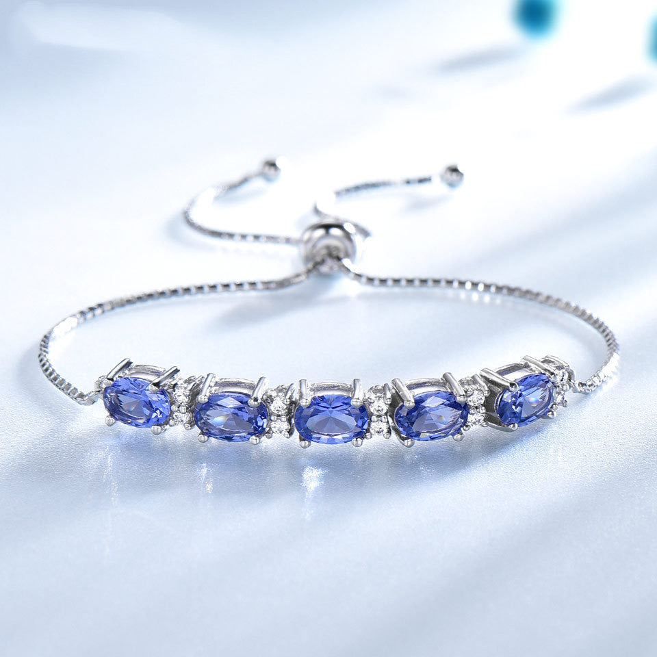 Blue Topaz Christmas Bracelet