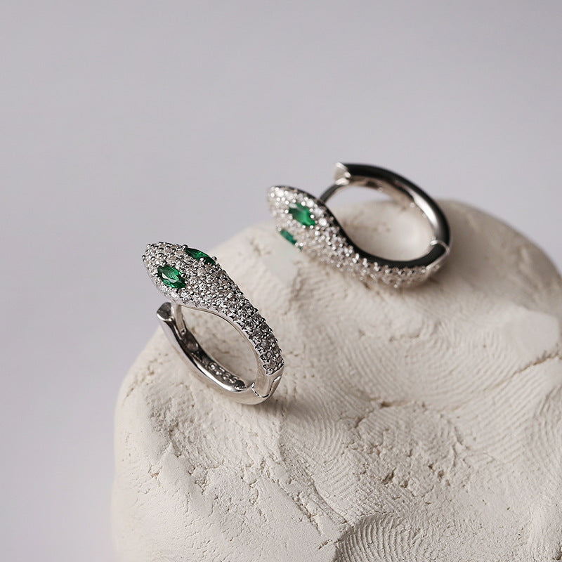 Green-eyed Snake Earring