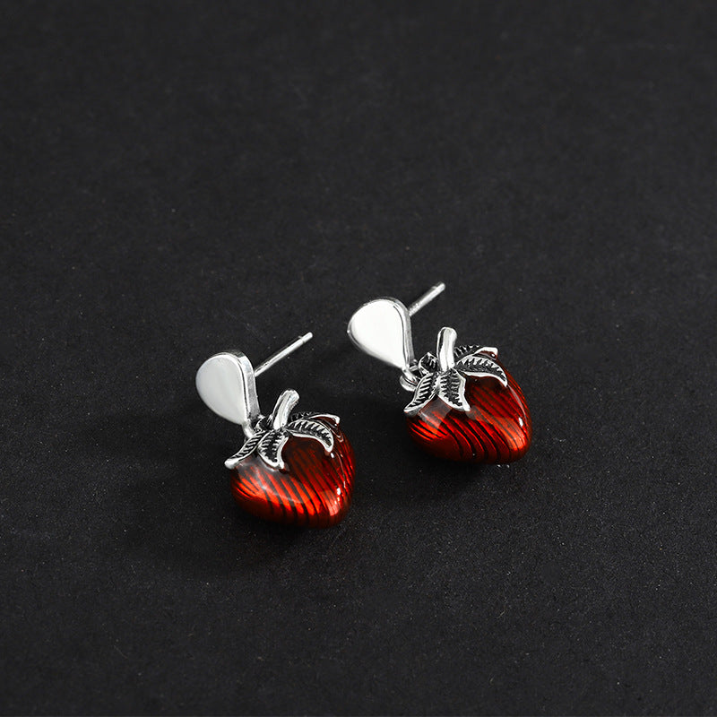 Simple Drip Strawberry Earring