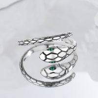 Green Eye Snake Ring