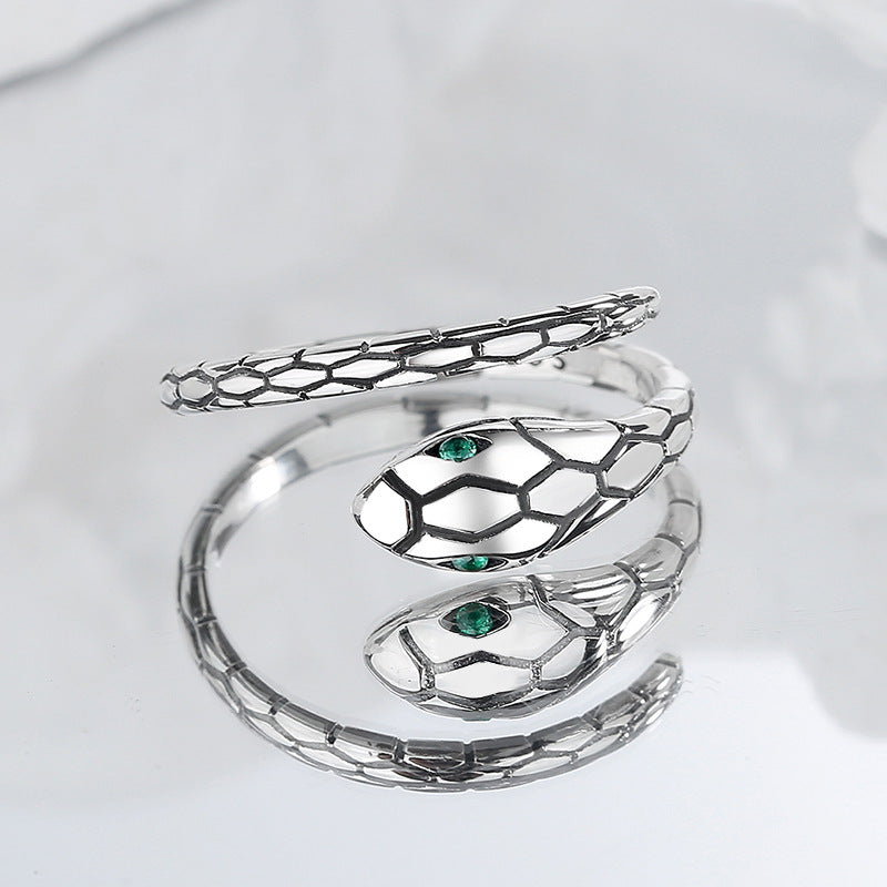 Green Eye Snake Ring